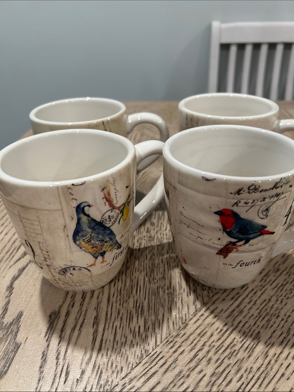 Williams Sonoma 12 Days of Christmas Mugs